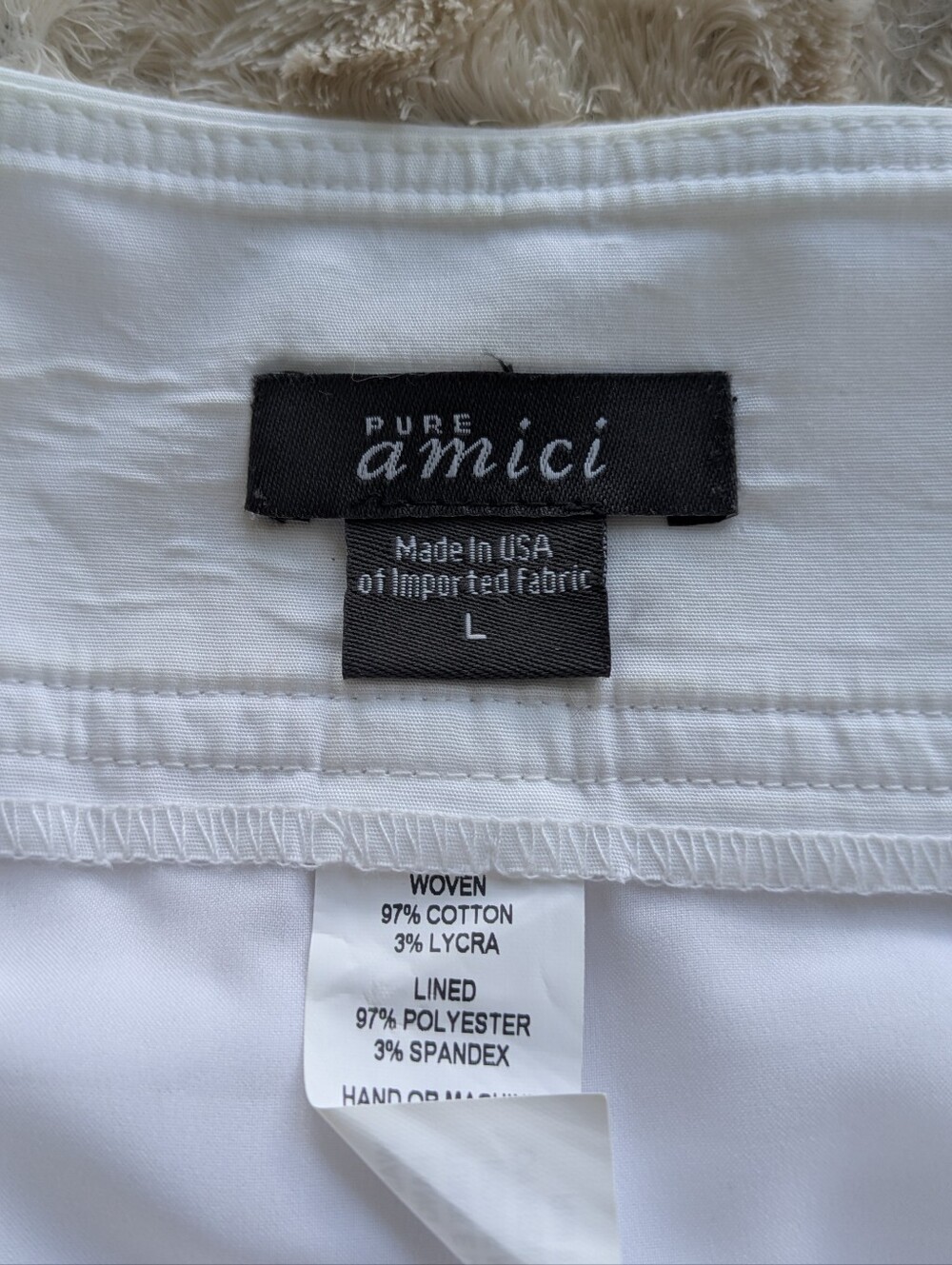 Pure Amici White Skirt - Classic White